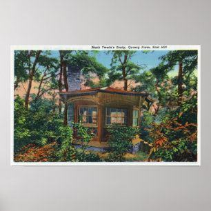 Poster Estudo de Mark Twain em Quarry Farm, East Hill