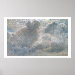 Pôster Estudo de nuvens de Cumulus, 1822 (óleo em o