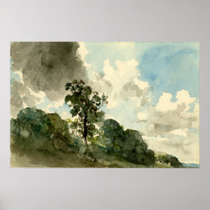 Poster Estudo de Nuvens e Árvores - John Constable