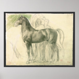 Pôster Estudo de um cavalo por Edgar Degas, belas artes