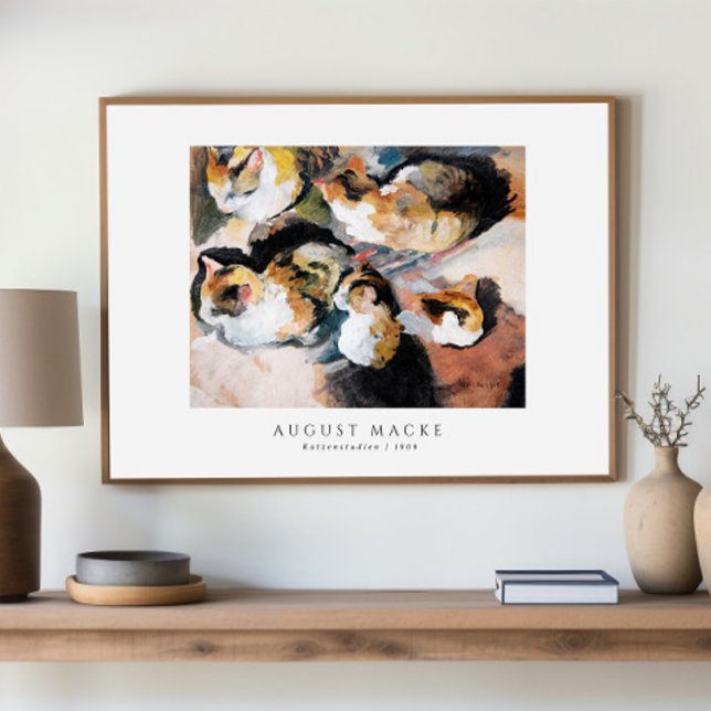 Poster Estudo de Um Gato | Katzenstudien (1909) August Ma (Criador carregado)