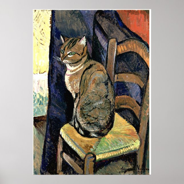 Poster Estudo de um Gato, pintura de arte (sem quadro) (Frente)