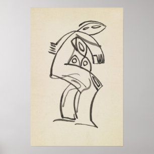 Poster Estudo de uma Figura Feminina Henri Gaudier-Brze