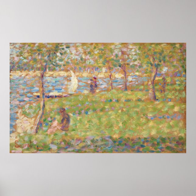 Poster Estudo La Grande Jatte - Georges Seurat Fine Art (Frente)