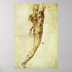 Poster Estudo para a Batalha de Cascina de Michelangelo