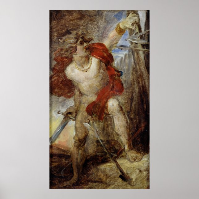 Pôster Estudo para a Coragem Gaulesa, c.1830-32 (Frente)