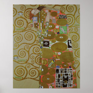 Pôster Estudo para a realização, c.1905-09 (w/c & ouro 