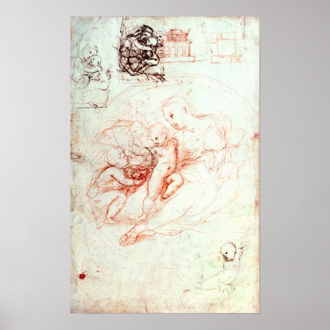 Poster Estudo para Alba Madonna, c.1508-09 (Frente)