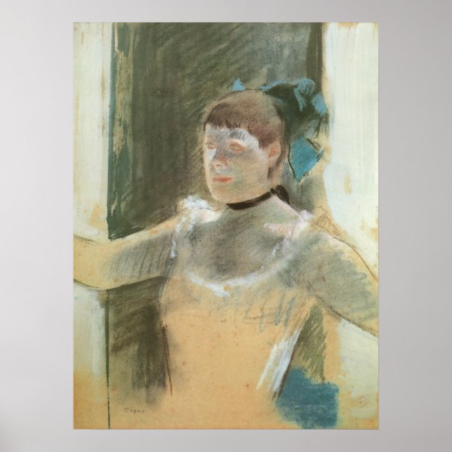 Poster Estudo para Busto de Dançarino por Edgar Degas (Frente)
