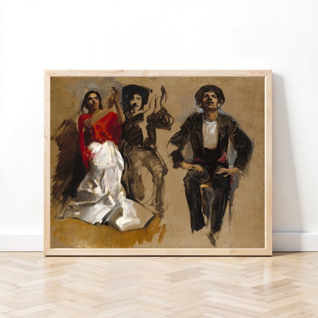 Poster Estudo para figuras sentadas, Sargent (Criador carregado)
