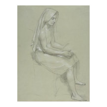 Estudo para mulheres sentadas Figura de Bouguereau