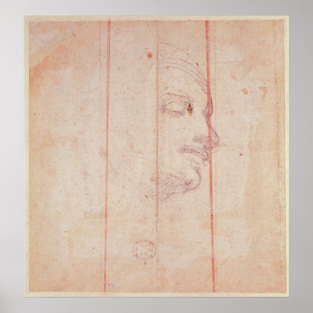 Pôster Estudo para o Chefe da Sibila Líbia (Frente)