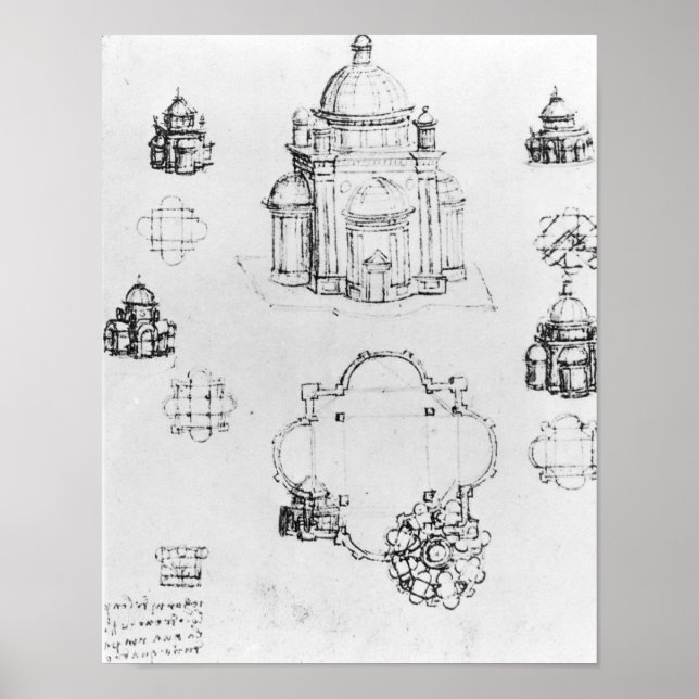 Poster Estudos para a construção de um plano centralizado (Frente)