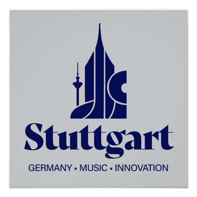 Pôster Estugarda Alemanha Europa (Frente)