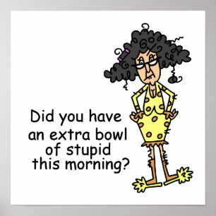 Pôster Estupidez Humor