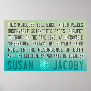 Poster estúpido da tolerância de Susan Jacoby  