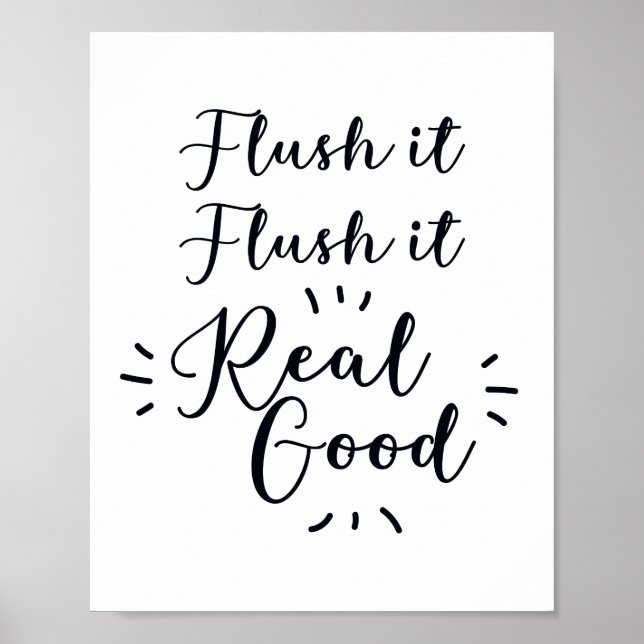 Poster Esvazie-o Sinal de Banheiro (Frente)