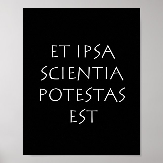 Poster Et ipsa scientia potestas est (Frente)