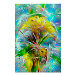 Pôster Eteal Dandelions em Neon Dreamscape