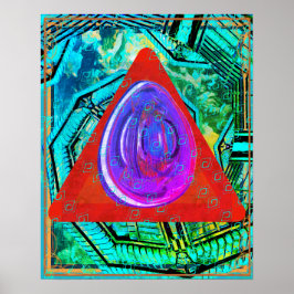 Poster Éter Elementar No Ângulo Da Meditação De Incêndio