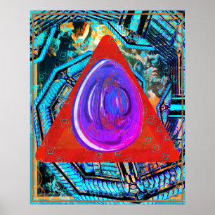 Poster Éter Elementar No Ângulo Da Meditação De Incêndio 