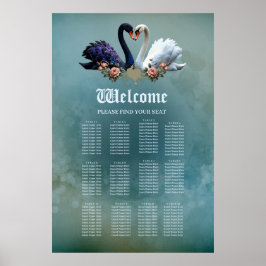 Poster Eterno Bond, Black and White Swans in Love.