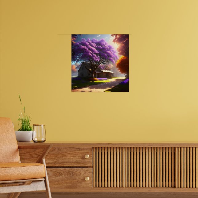 Poster Eterno Charm: Farmhouse Russo e Jacaranda Velha (Sala de Estar 2)