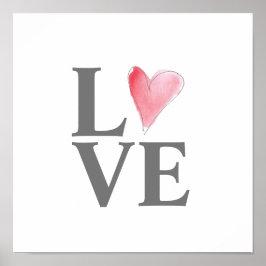 Poster ETERNO de arte rosa doce do amor