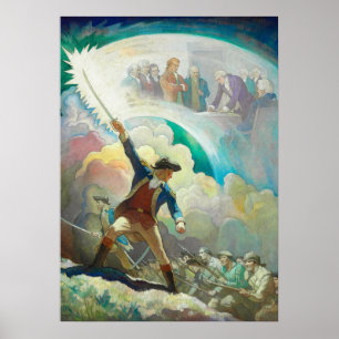 Poster Ethan Allen, Forerunner da Independência por Wyeth