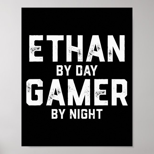 Poster Ethan Gamer Halloween Gaming Costume For Men Named (Frente)