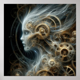 Poster Ethéal Steampunk - Abstrato - Arte Surreal
