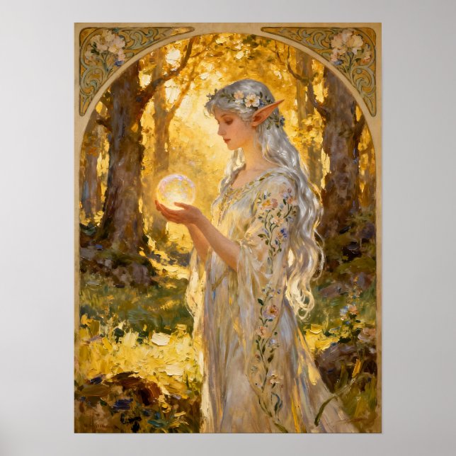 Poster Ethereal Elf Maiden Art Nouveau Style (Frente)