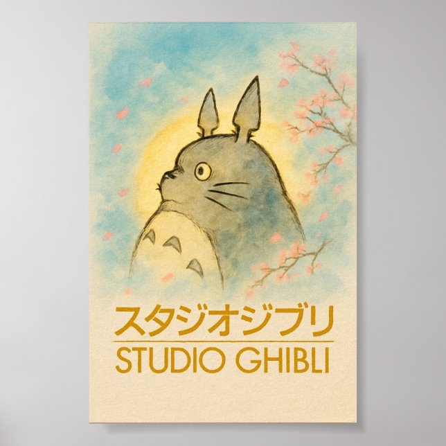 Poster Ethereal Totoro Blossom (Frente)