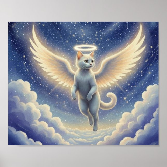 Poster EtherealWhiteCat2 (Frente)