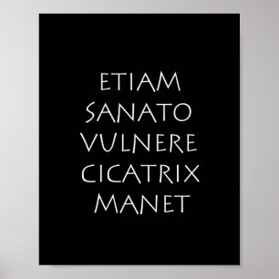 Poster Etiam sanato vulnere cicatrix manet