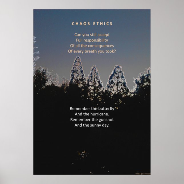 Poster Ética e efeito borboleta (Frente)