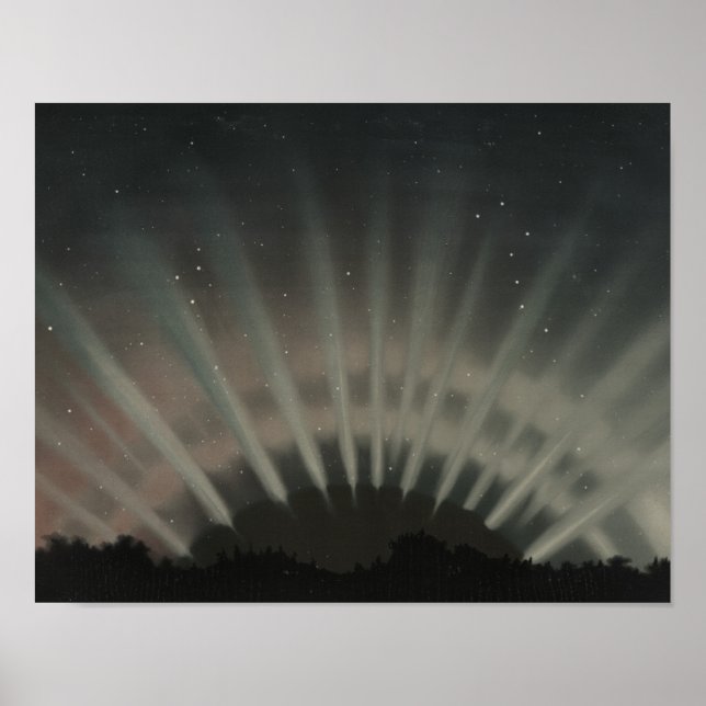 Poster Etienne Leopold Trouvelot - Aurora Borealis (Frente)