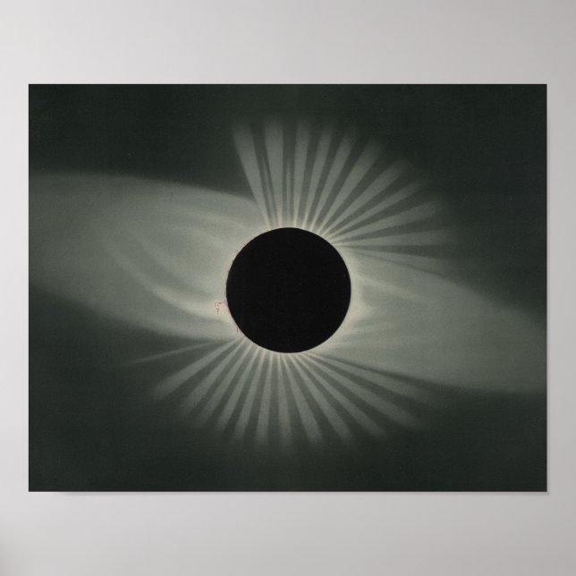 Poster Etienne Leopold Trouvelot - Eclipse Total (Frente)