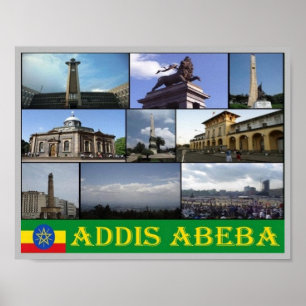 Poster Etiópia - Addis Ababa - Mosaico -