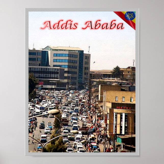 Poster Etiópia - Addis Abeba - Centro de Busca - (Frente)