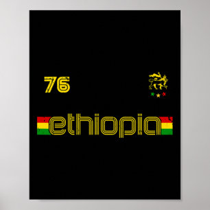 Poster Etiópia -reggae Rastafari Jamaica Futebol Soccer S