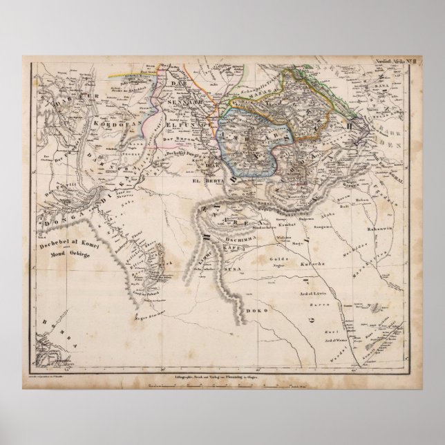 Pôster Etiópia, Somália, África (Frente)