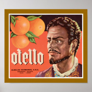 Pôster Etiqueta alaranjada de Otello