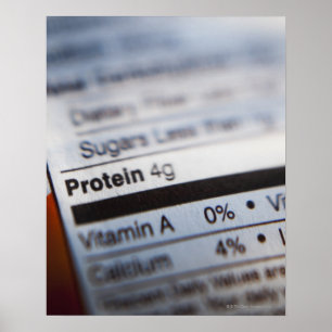 Poster Etiqueta da nutrição da comida