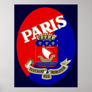 Pôster Etiqueta de Bagagem de Paris de 1925