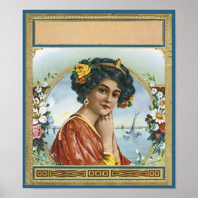 Poster Etiqueta de Cigarro Personalizável 2 (Frente)