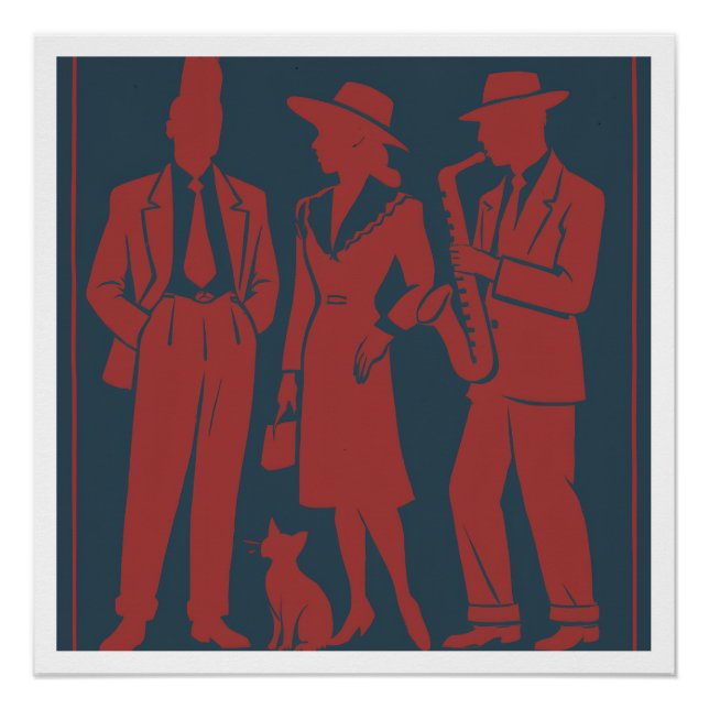 Pôster Etiqueta de presentes Zazous (Frente)