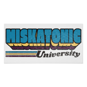 Pôster Etiqueta de Retro da Universidade Miskatonic
