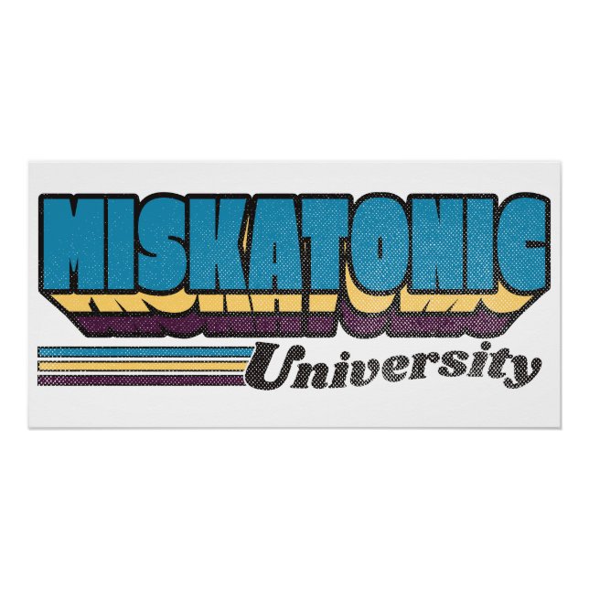Pôster Etiqueta de Retro da Universidade Miskatonic (Frente)