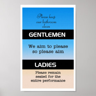 Poster Etiqueta do banheiro